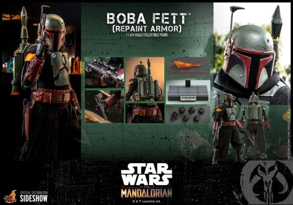 Boba Fett Repaint Armor Figur 1:6 Star Wars The Mandalorian von Hot Toys.