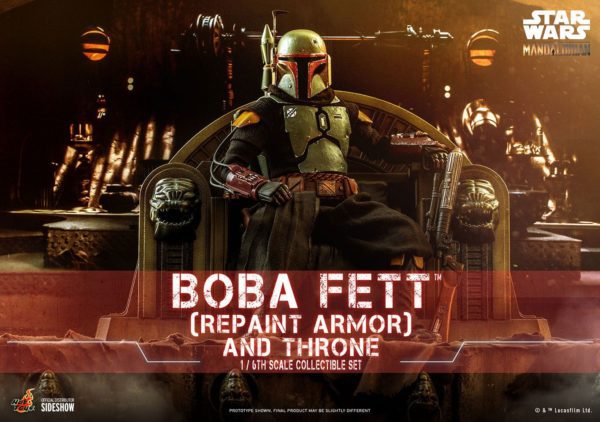 Boba Fett Repaint Armor & Throne 1:6 Star Wars Figur aus The Mandalorian von Hot Toys.