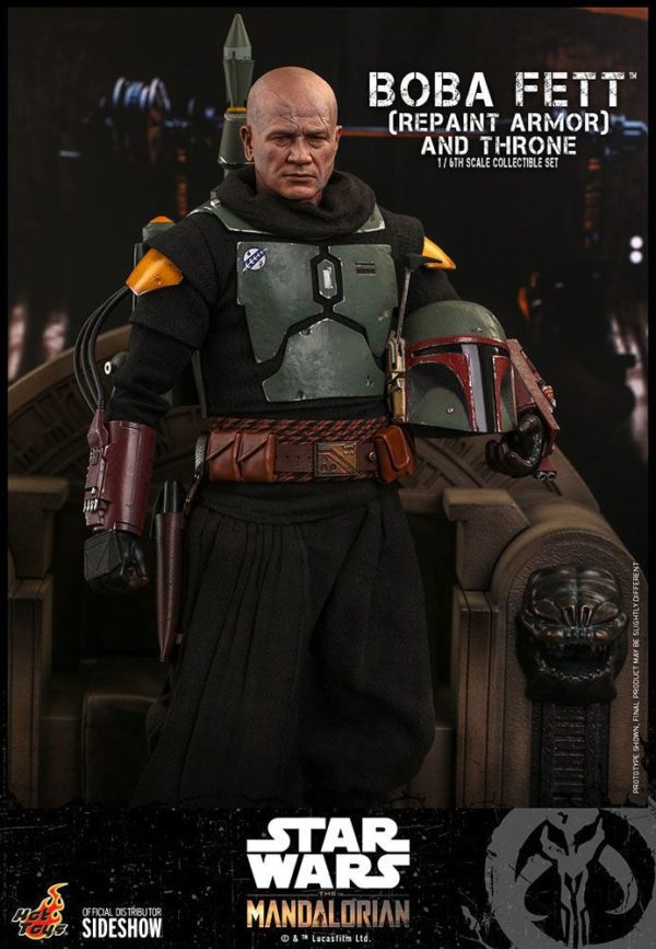 Boba Fett Repaint Armor & Throne 1:6 Star Wars Figur aus The Mandalorian von Hot Toys.