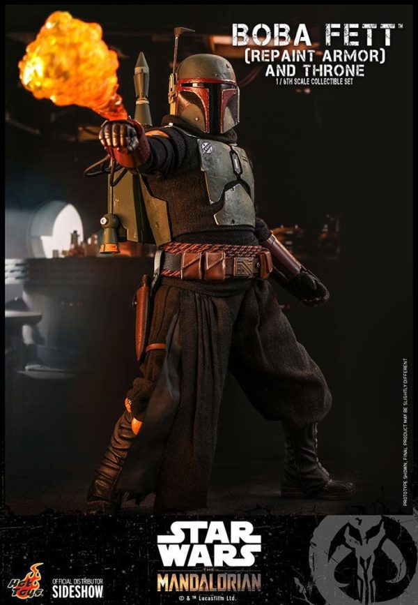 Boba Fett Repaint Armor & Throne 1:6 Star Wars Figur aus The Mandalorian von Hot Toys.