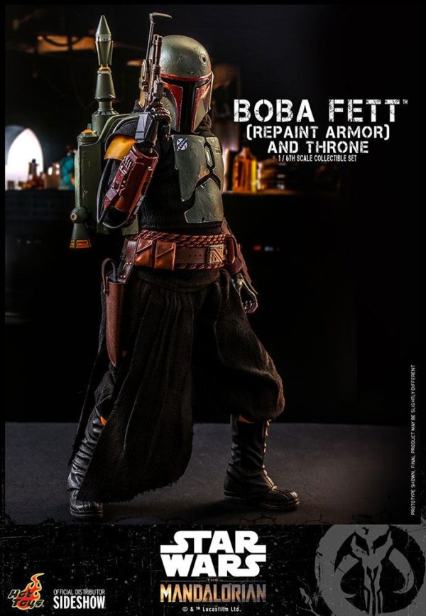Boba Fett Repaint Armor & Throne 1:6 Star Wars Figur aus The Mandalorian von Hot Toys.