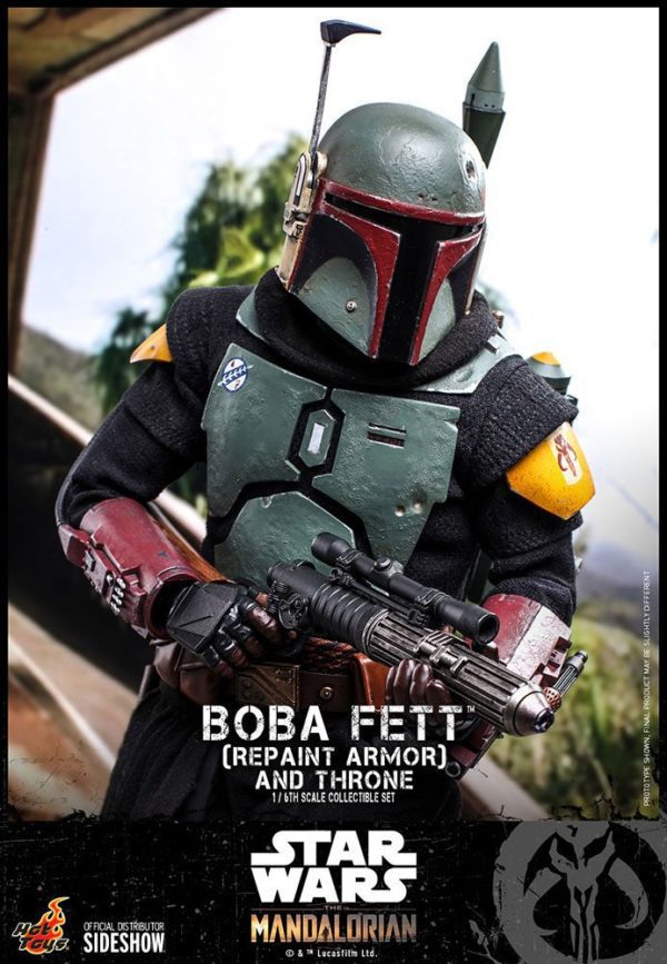 Boba Fett Repaint Armor & Throne 1:6 Star Wars Figur aus The Mandalorian von Hot Toys.