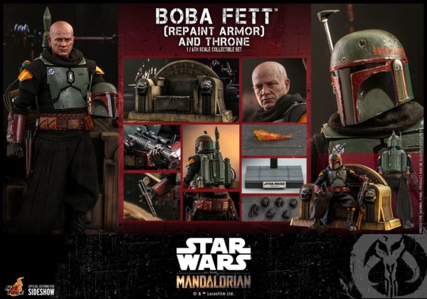 Boba Fett Repaint Armor & Throne 1:6 Star Wars Figur aus The Mandalorian von Hot Toys.