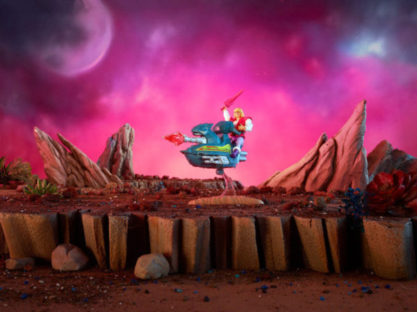 Prince Adam und Sky Sled - Masters of the Universe Origins Actionfigur + Fahrzeug von Mattel (MotU) - MOC