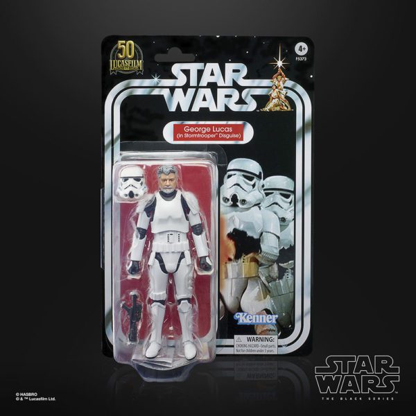 George Lucas als Star Wars Black Series 6" Stormtrooper Figur von Hasbro