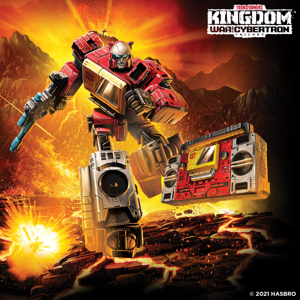 Autobot Blaster und Eject Voyager Class Transformers Figur War for Cybertron Kingdom von Hasbro