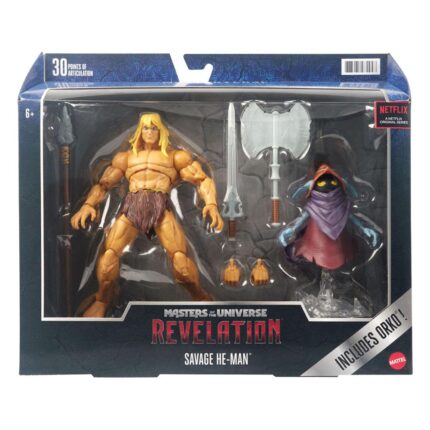 Savage He-Man und Orko Masters of the Universe Revelation Masterverse Deluxe Figur von Mattel