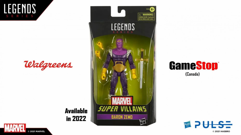 Baron Zemo im Hasbro Pulse Marvel Legends Fan First Thursday gezeigt