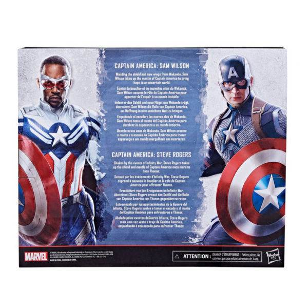 Captain America: Sam Wilson & Steve Rogers Marvel Legends Series Figuren im 2er-Pack von Hasbro aus The Falcon and the Winter Soldier und Avengers Endgame