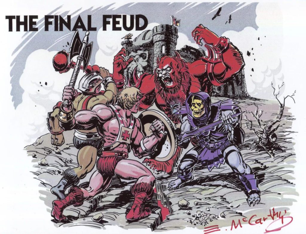 Original Cardback Artwork der Masters of the Universe Origins Figur Sun-Man
