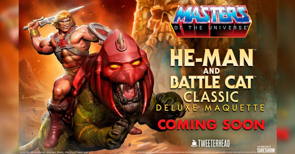 He-Man und Battle-Cat Deluxe Maquette von Tweeterhead angekündigt