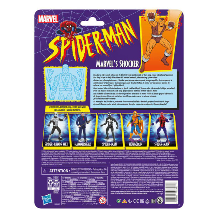 Marvels Shocker Marvel Legends Series Retro Collection Spider-Man Comics Figur von Hasbro