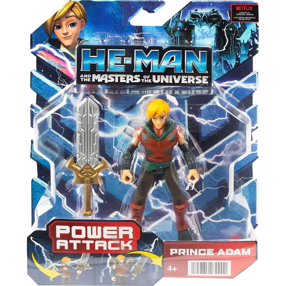 Produktfotos von Prince Adam He-Man and the Masters of the Universe Power Attack Figur