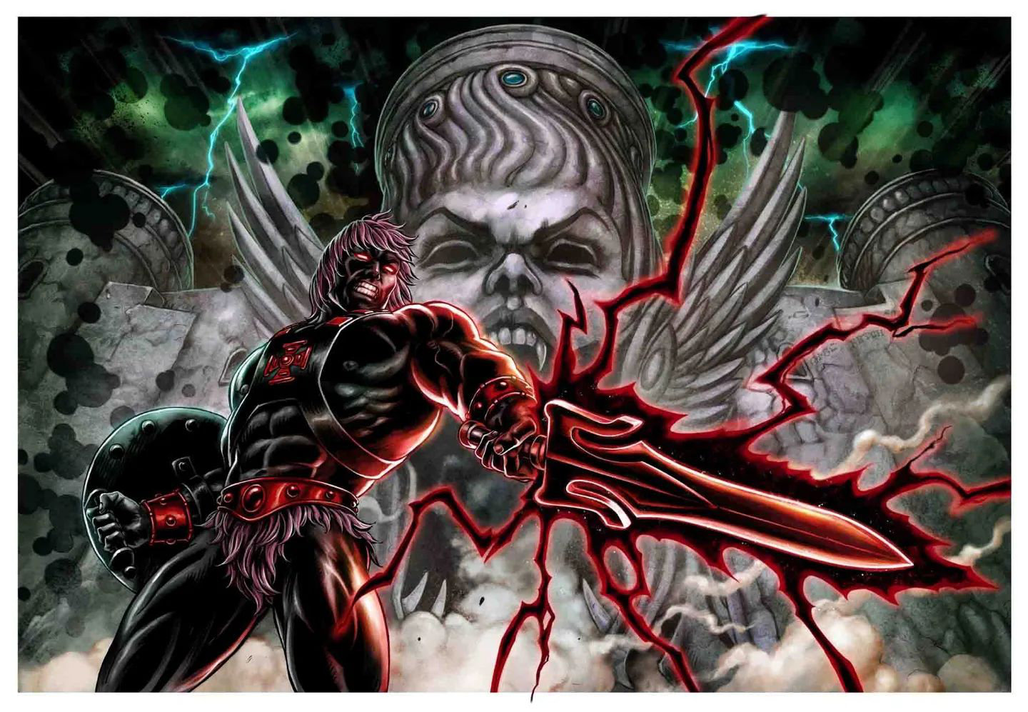 Cardback Artwork der Masters of the Universe Origins Figur Anti-Eternia He-Man
