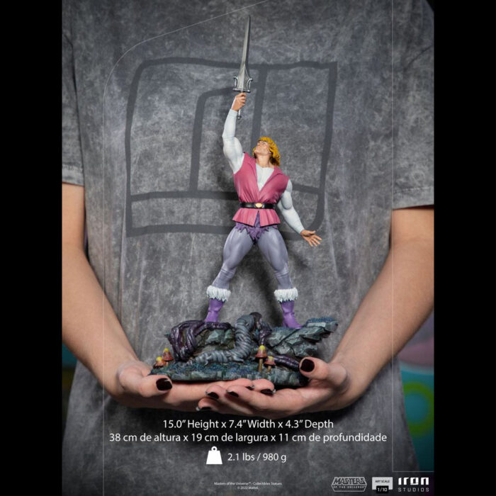 Prince Adam Masters of the Universe (MotU) Statue im Maßstab 1/10 von Iron Studios