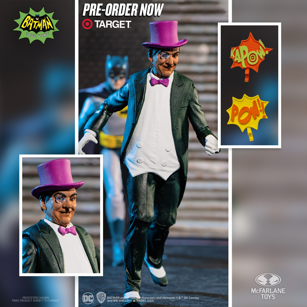 Batman und The Riddler in Boxhandschuhen, Catwoman und The Penguin kommen in der DC Retro Collection von McFarlane Toys