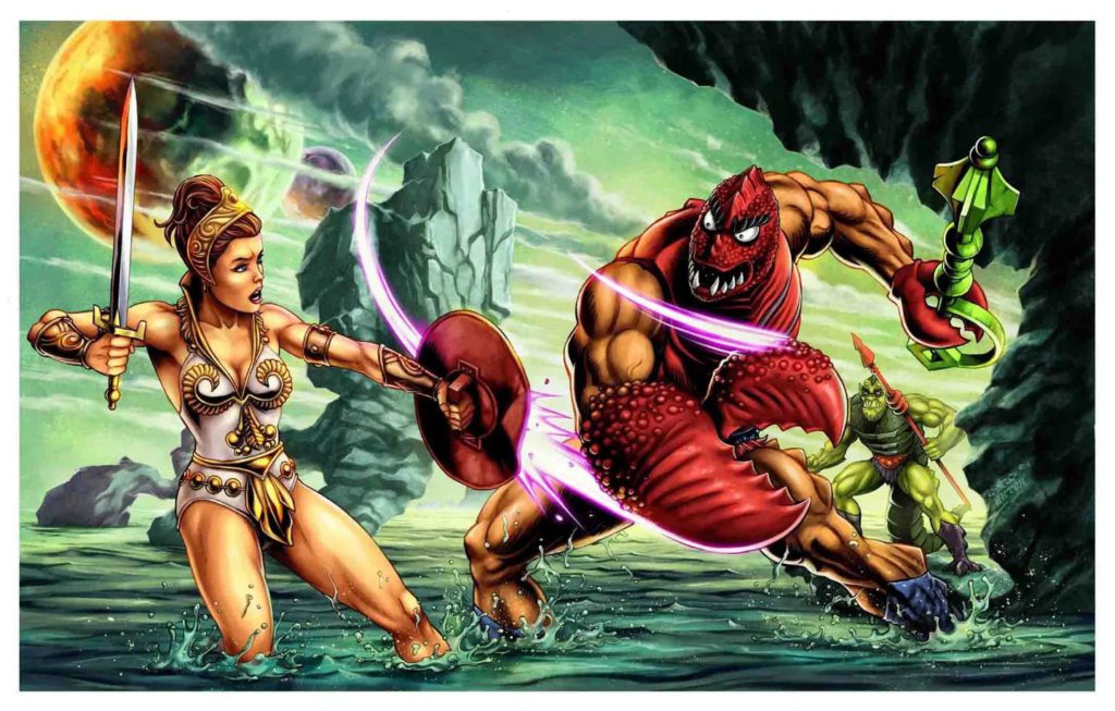 Cardback Artwork der Masters of the Universe Origins Figur Clawful