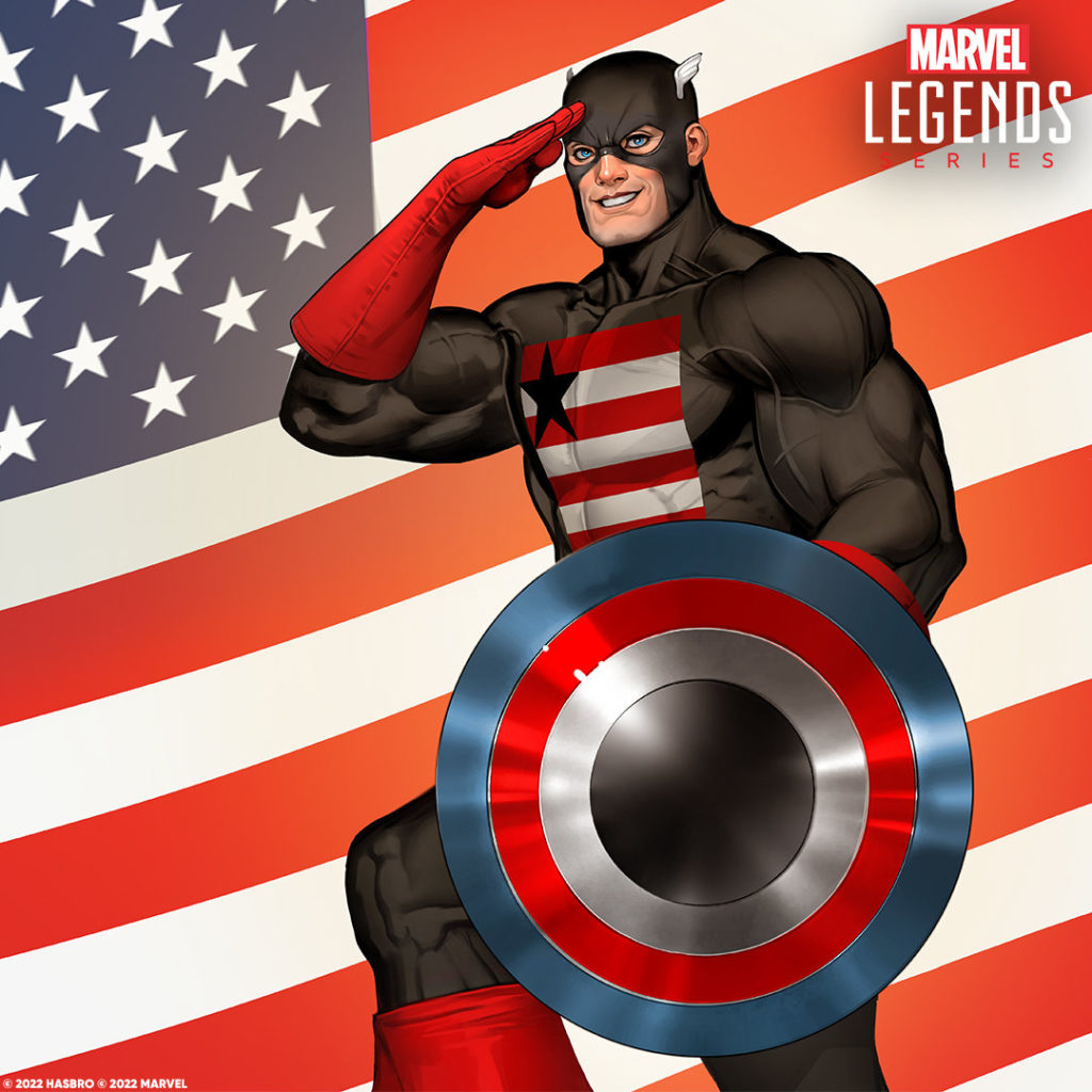 Cardback Artwork von David Nakayama Art zu der Marvel Legends Series Figur U.S. Agent