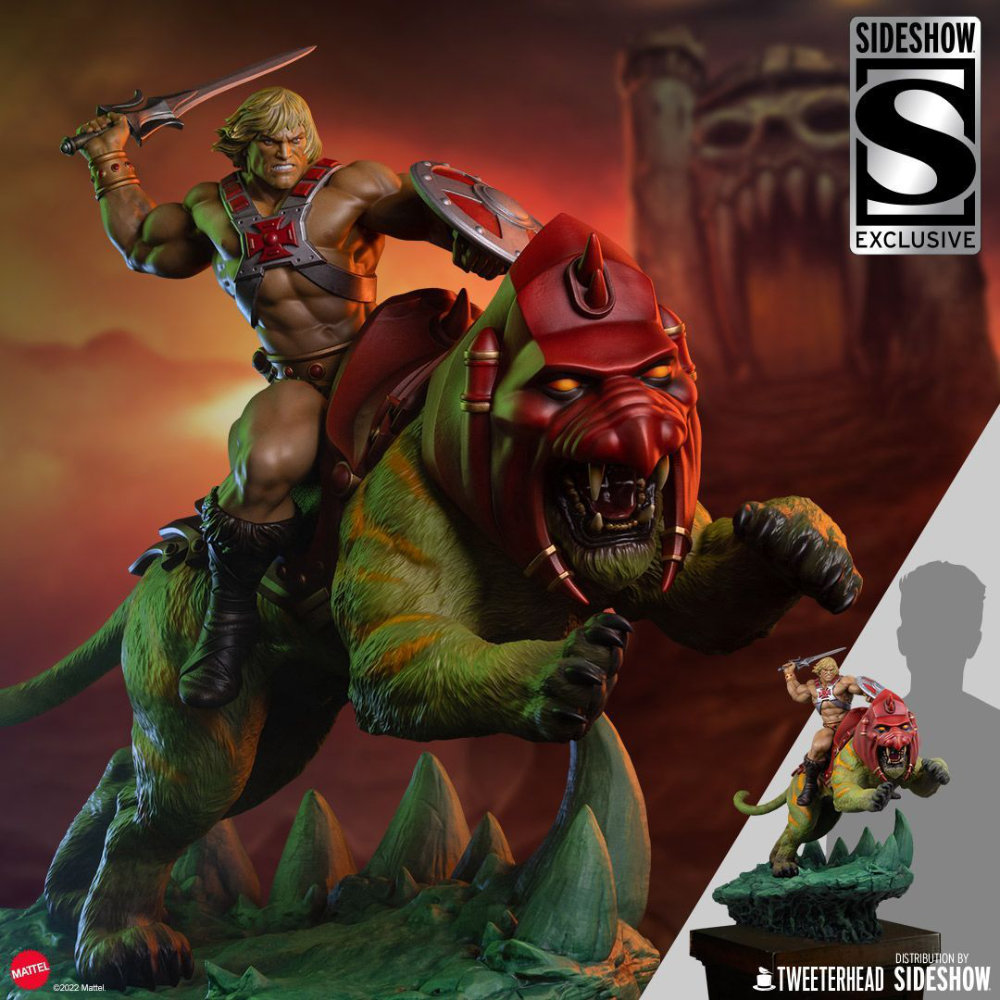 Tweeterhead präsentiert die neue Masters of the Universe He-Man & Battle Cat Classic Deluxe Maquette Statue