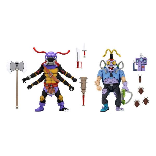 Antrax & Scumbug Teenage Mutant Ninja Turtles (TMNT) Cartoon Figuren 2er-Pack von NECA