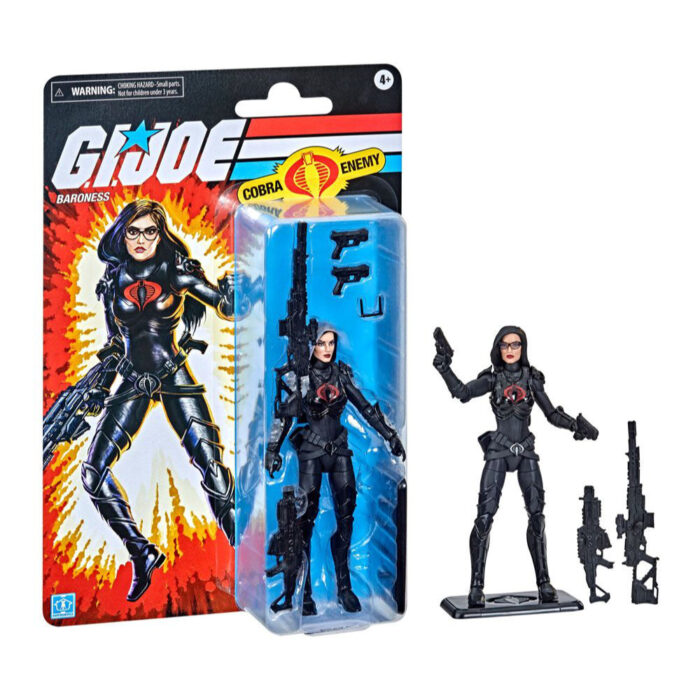 Baroness G.I. Joe Classified Series Figur auf Retro-Cardback von Hasbro