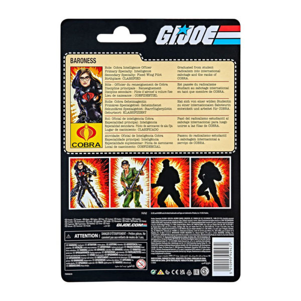 Baroness G.I. Joe Classified Series Figur auf Retro-Cardback von Hasbro