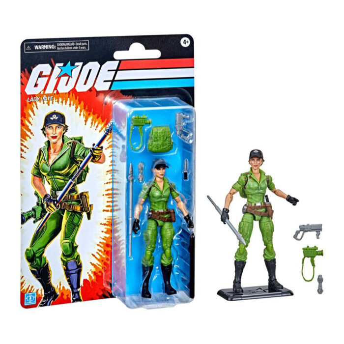 Lady Jaye G.I. Joe Classified Series Figur auf Retro-Cardback von Hasbro