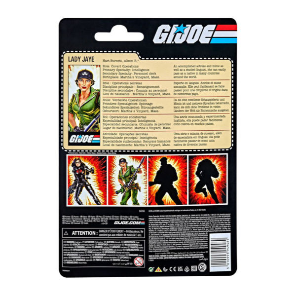 Lady Jaye G.I. Joe Classified Series Figur auf Retro-Cardback von Hasbro
