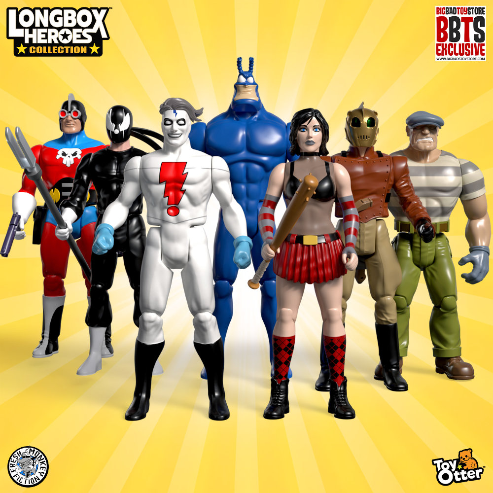Longbox Heroes Collection Figuren von ToyOtter und Fresh Monkey Fiction