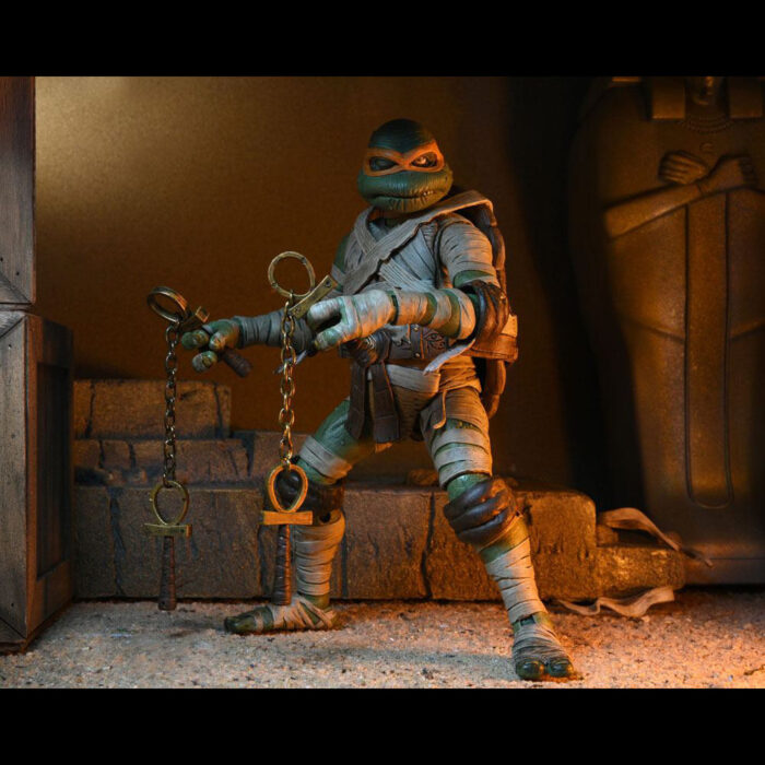 Michelangelo as the Mummy Teenage Mutant Ninja Turtles (TMNT) Ultimate Figur von NECA aus der Universal Monsters Reihe