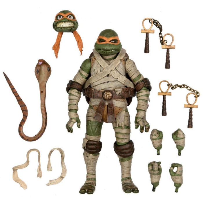Michelangelo as the Mummy Teenage Mutant Ninja Turtles (TMNT) Ultimate Figur von NECA aus der Universal Monsters Reihe