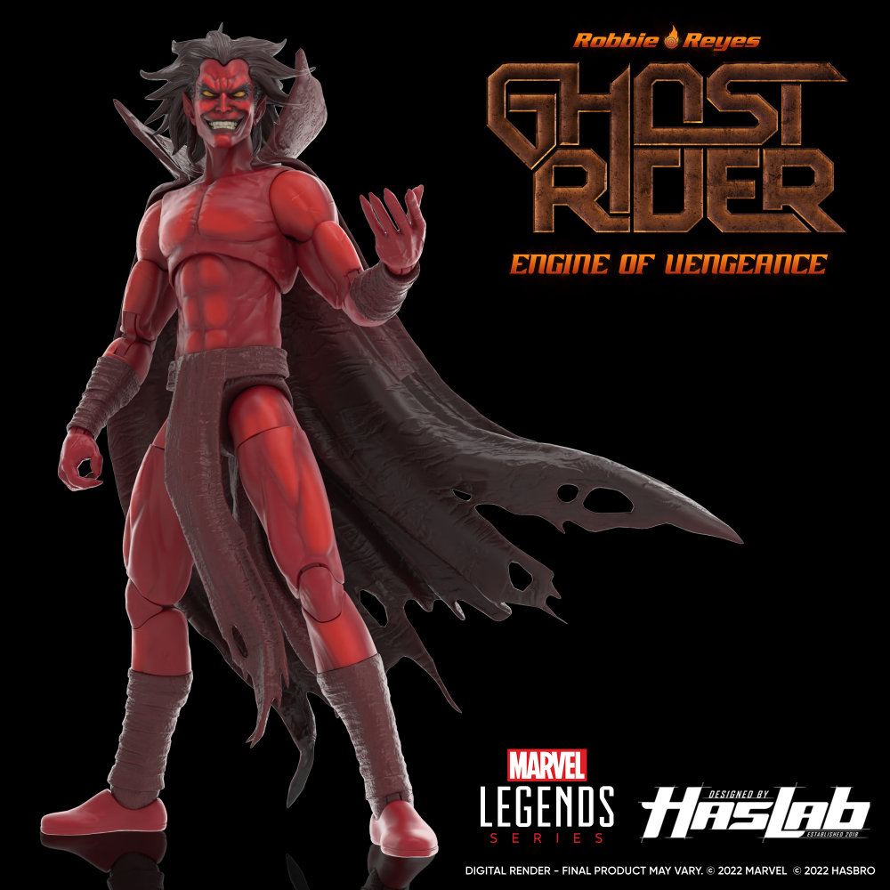 Mephisto Figur aus Robbie Reyes Ghost Rider and the Engine of Vengeance als Hasbro Pulse HasLab Projekt für die Marvel Legends Series Toyline