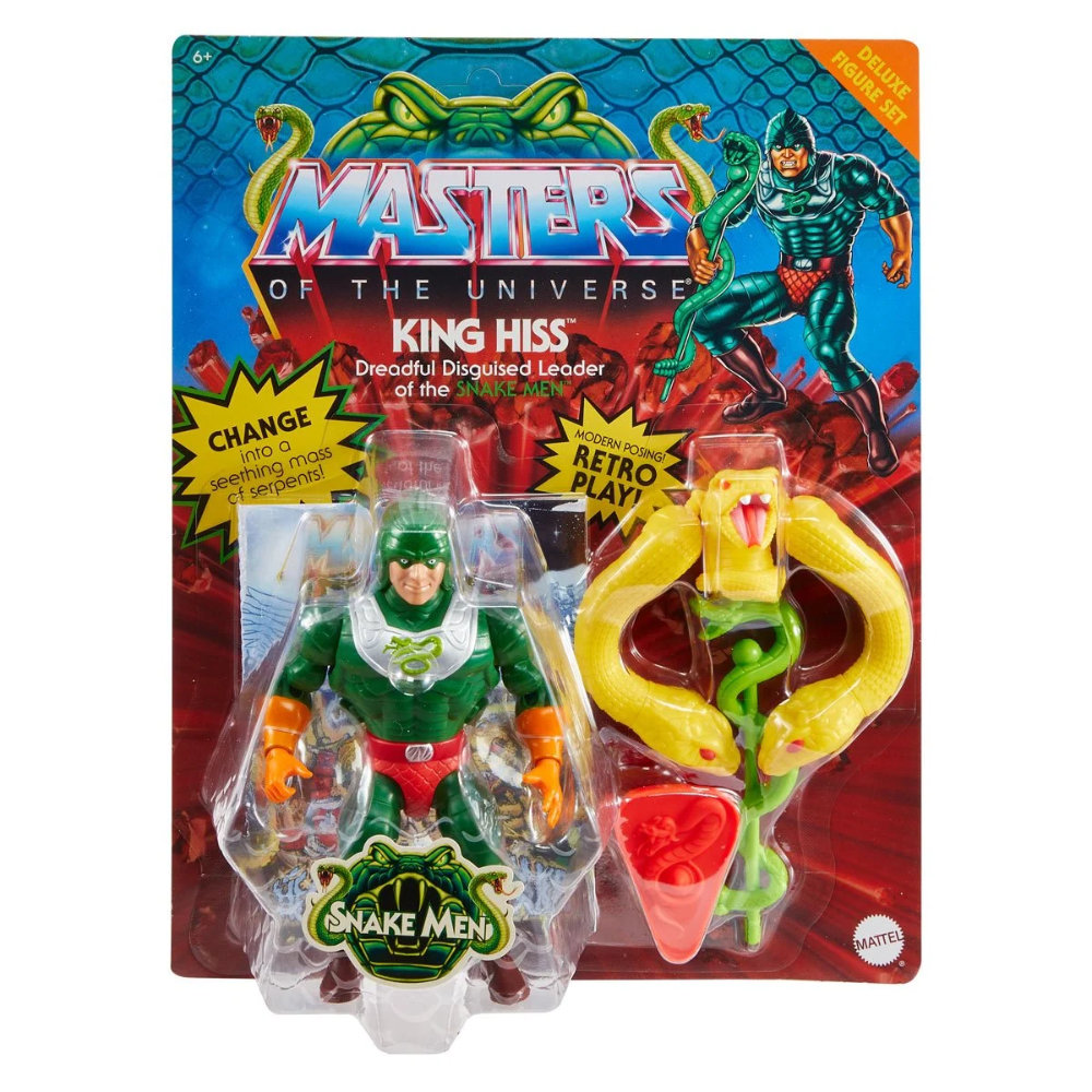 King Hiss Masters of the Universe (MotU) Origins Deluxe Figur aus der Snake Men Reihe von Mattel