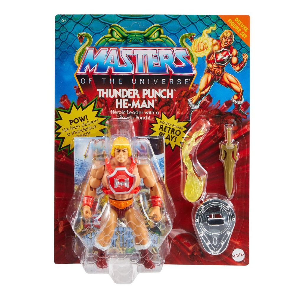 Thunder Punch He-Man Masters of the Universe (MotU) Origins Deluxe Figur aus der Snake Men Reihe von Mattel