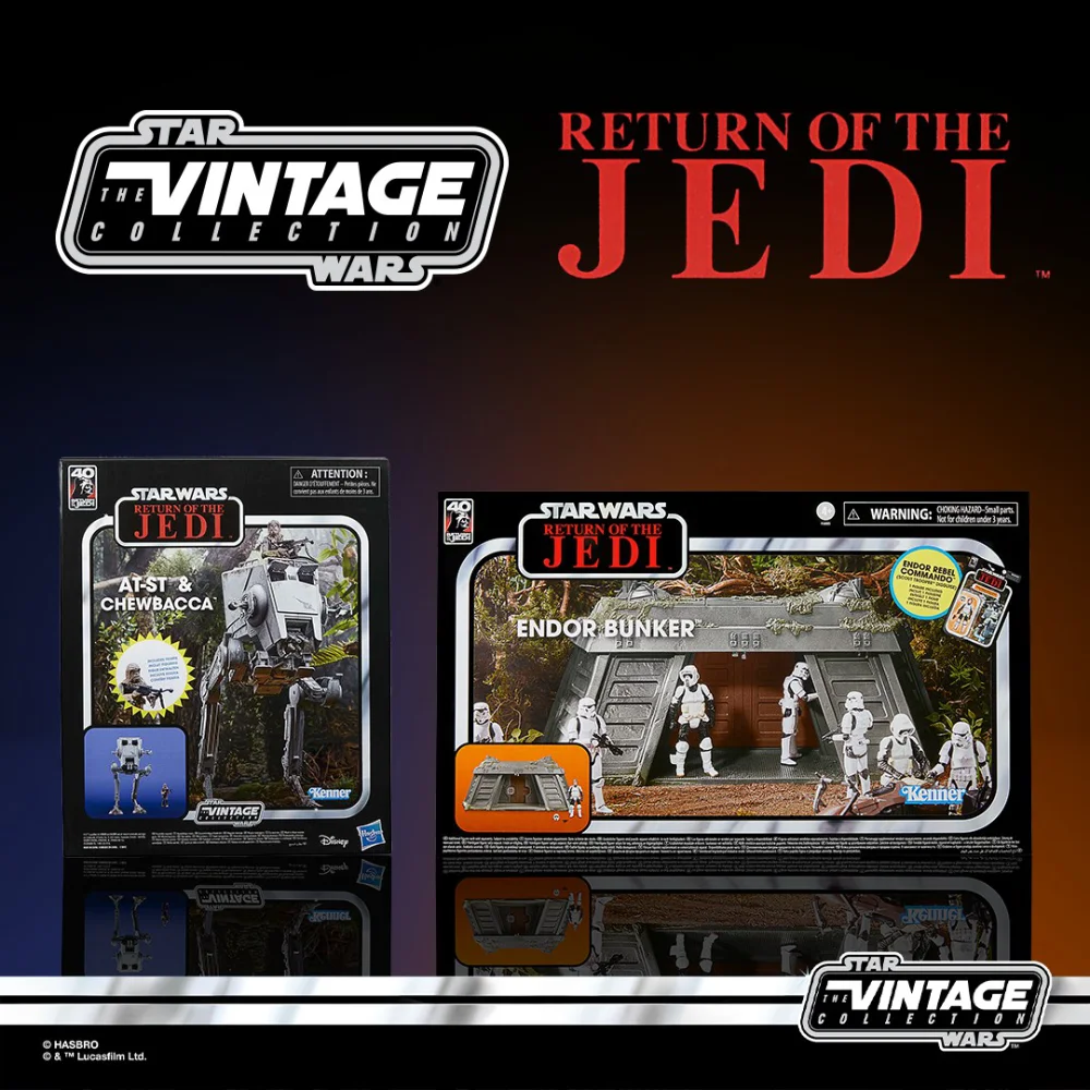 AT-ST & Chewbacca und Endor Bunker Star Wars Vintage Collection Playset von Hasbro aus Star Wars: Return of the Jedi (ROTJ)