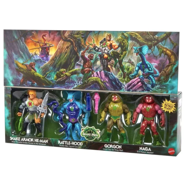 Diabolical Snake Invasion Exclusive 4-Pack Masters of the Universe Origins Snake Men Figuren von Mattel