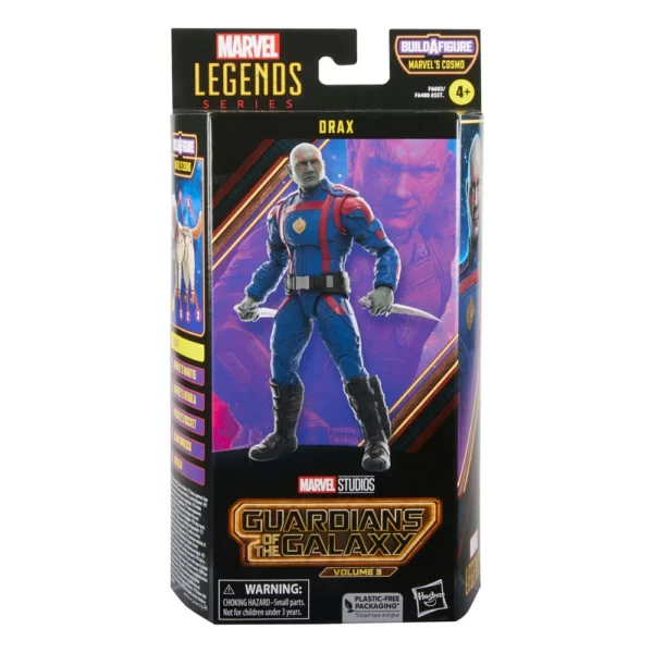 Drax Marvel Legends Series Guardians of the Galaxy Vol. 3 Figur mit B-A-F Cosmo von Hasbro