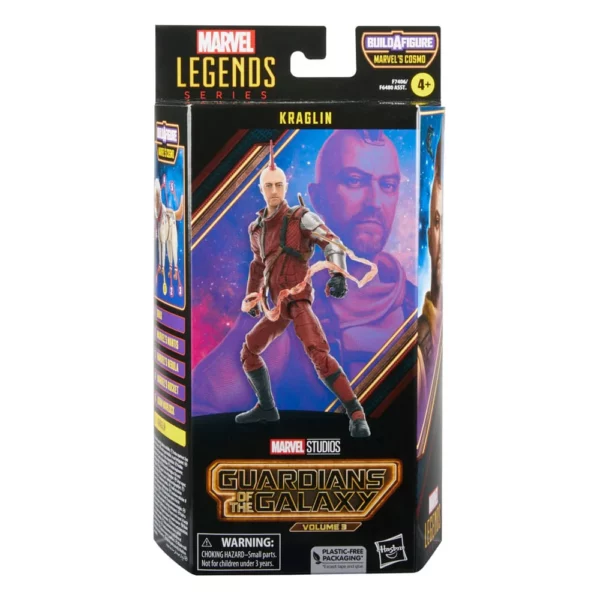 Kraglin Marvel Legends Series Guardians of the Galaxy Vol. 3 Figur mit B-A-F Cosmo von Hasbro