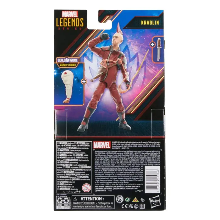 Kraglin Marvel Legends Series Guardians of the Galaxy Vol. 3 Figur mit B-A-F Cosmo von Hasbro