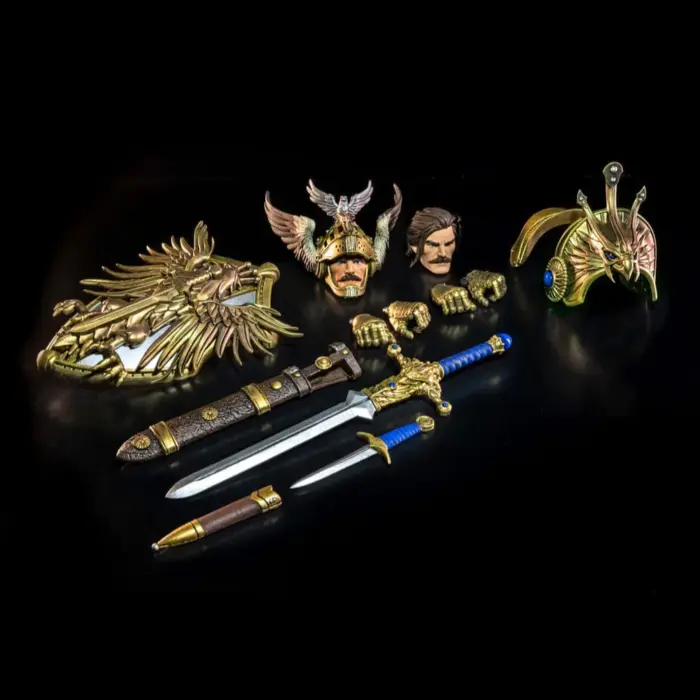 Sir Gideon Heavensbrand Mythic Legions Figur aus der Necronominus Wave von Four Horsemen Studios Toy Design