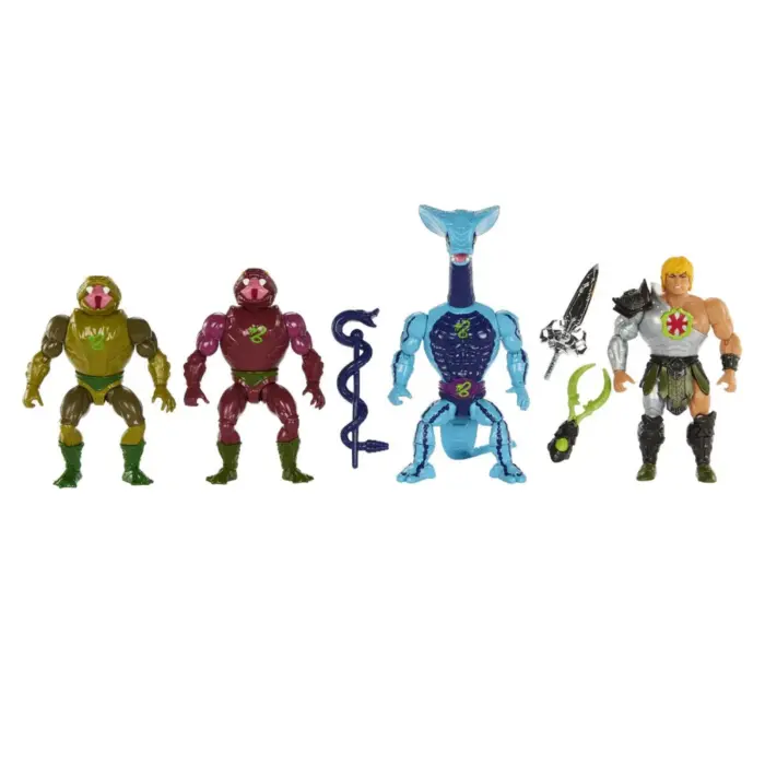 Snake Men Specialty Exclusive 4-Pack Masters of the Universe (MotU) Origins Rise of the Snake Men von Mattel