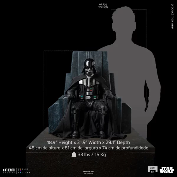 Darth Vader on Throne 1/4 Legacy Replica Statue von Iron Studios aus Star Wars: Obi-Wan Kenobi