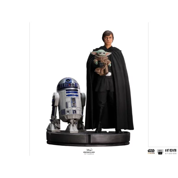 Luke Skywalker, R2D2 & Grogu 1/4 Legacy Replica Statue von Iron Studios aus Star Wars: The Mandalorian