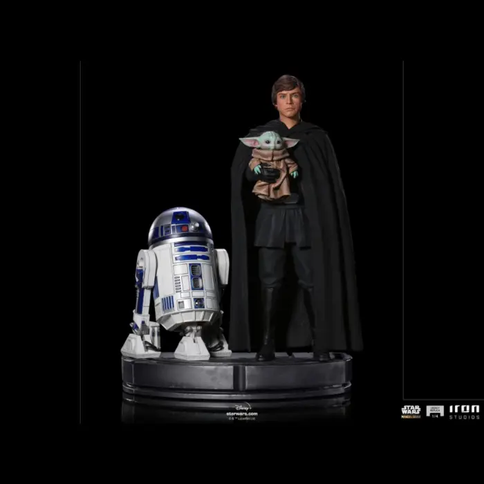 Luke Skywalker, R2D2 & Grogu 1/4 Legacy Replica Statue von Iron Studios aus Star Wars: The Mandalorian