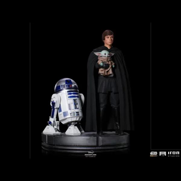 Luke Skywalker, R2D2 & Grogu 1/4 Legacy Replica Statue von Iron Studios aus Star Wars: The Mandalorian