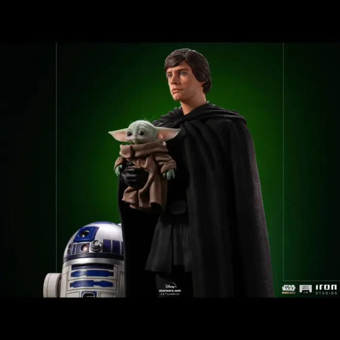 Luke Skywalker, R2D2 & Grogu 1/4 Legacy Replica Statue von Iron Studios aus Star Wars: The Mandalorian