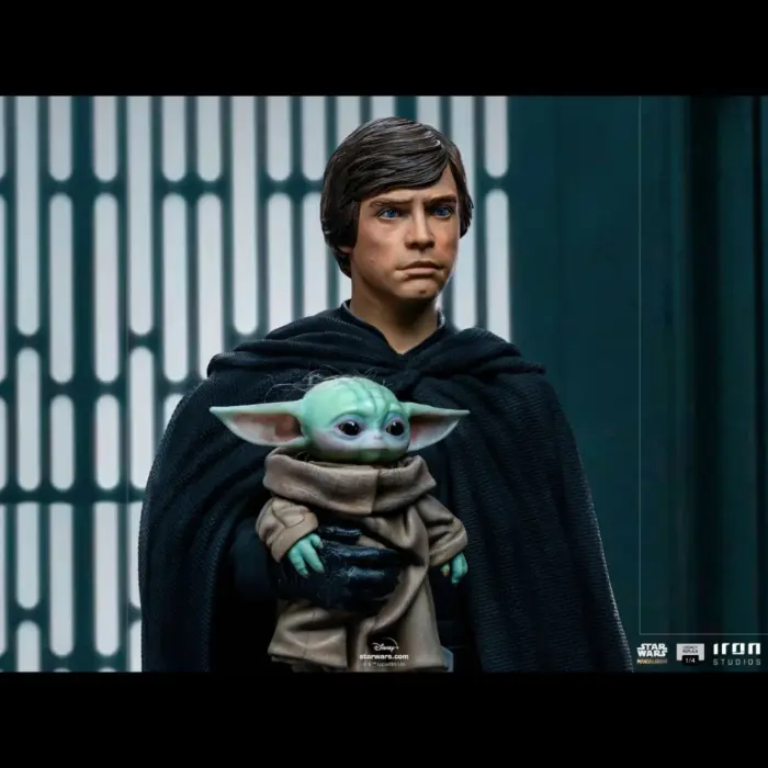 Luke Skywalker, R2D2 & Grogu 1/4 Legacy Replica Statue von Iron Studios aus Star Wars: The Mandalorian
