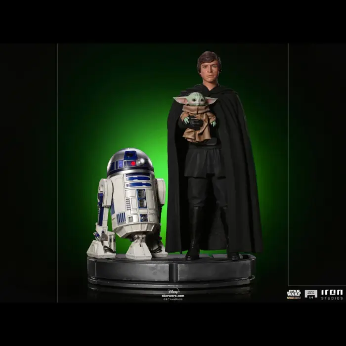 Luke Skywalker, R2D2 & Grogu 1/4 Legacy Replica Statue von Iron Studios aus Star Wars: The Mandalorian