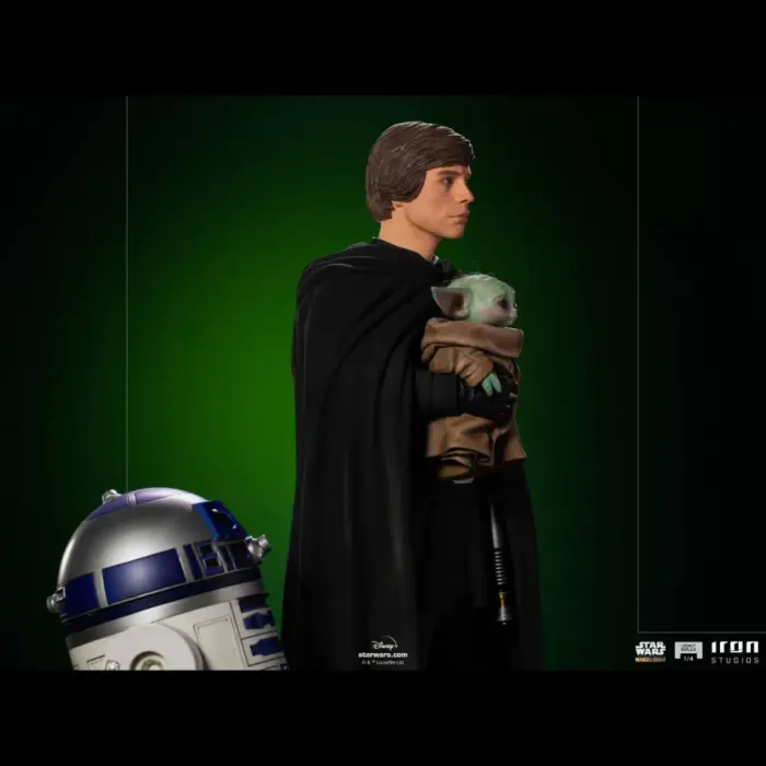Luke Skywalker, R2D2 & Grogu 1/4 Legacy Replica Statue von Iron Studios aus Star Wars: The Mandalorian