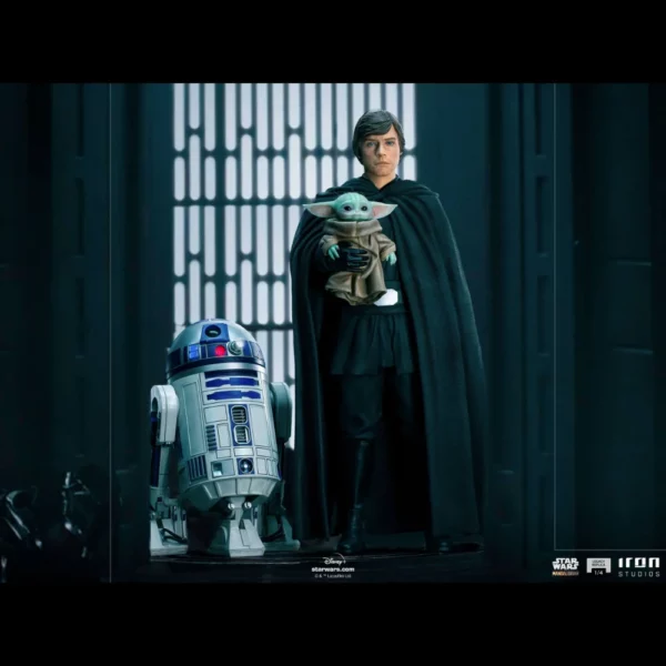 Luke Skywalker, R2D2 & Grogu 1/4 Legacy Replica Statue von Iron Studios aus Star Wars: The Mandalorian